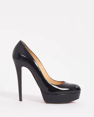 Christian Louboutin Black Patent Leather Bianca 140mm Pumps - 38.5