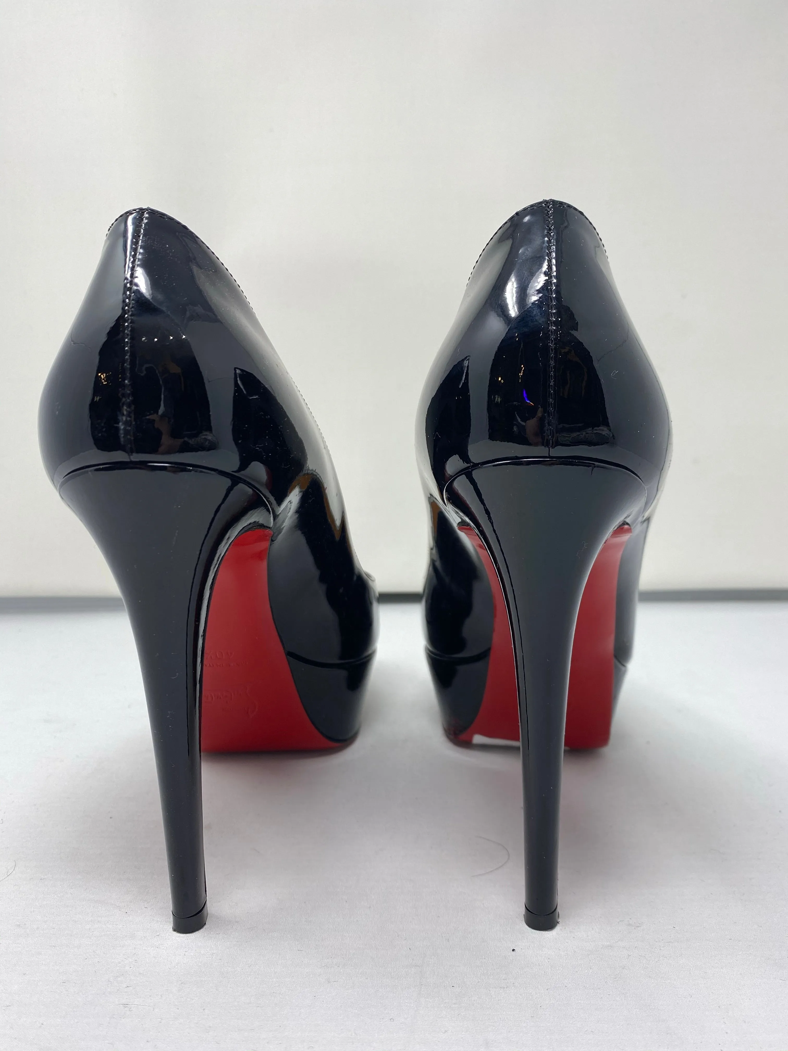 Christian Louboutin Black Patent Leather Platform Pumps