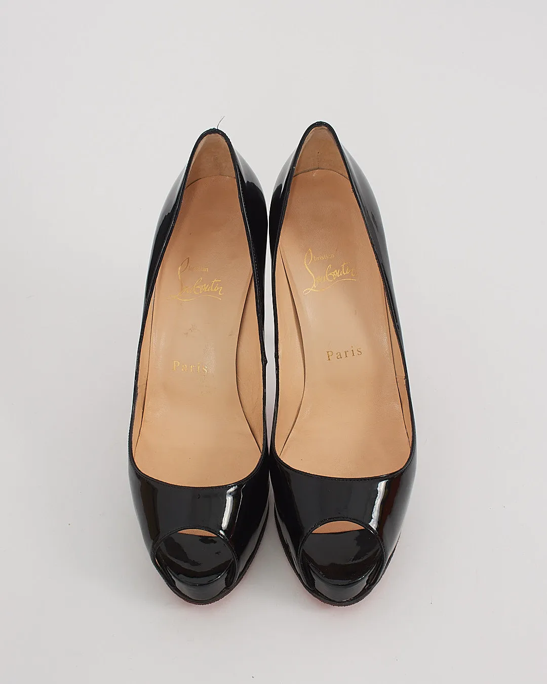 Christian Louboutin Black Patent Very Prive 120mm Pumps - 39