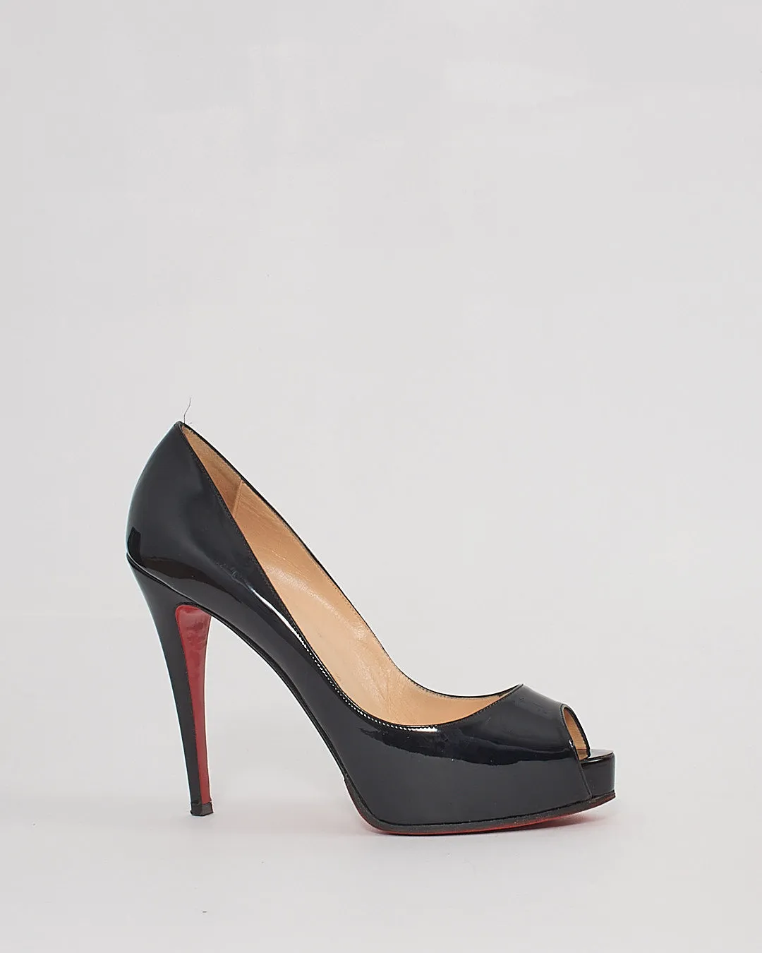 Christian Louboutin Black Patent Very Prive 120mm Pumps - 39