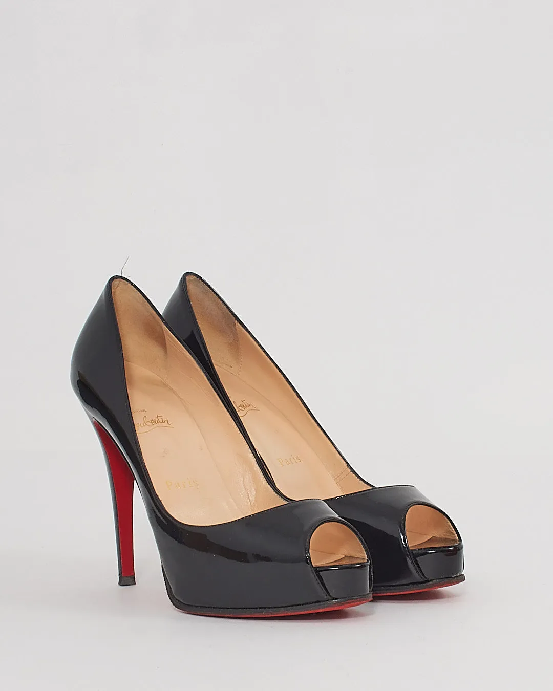 Christian Louboutin Black Patent Very Prive 120mm Pumps - 39