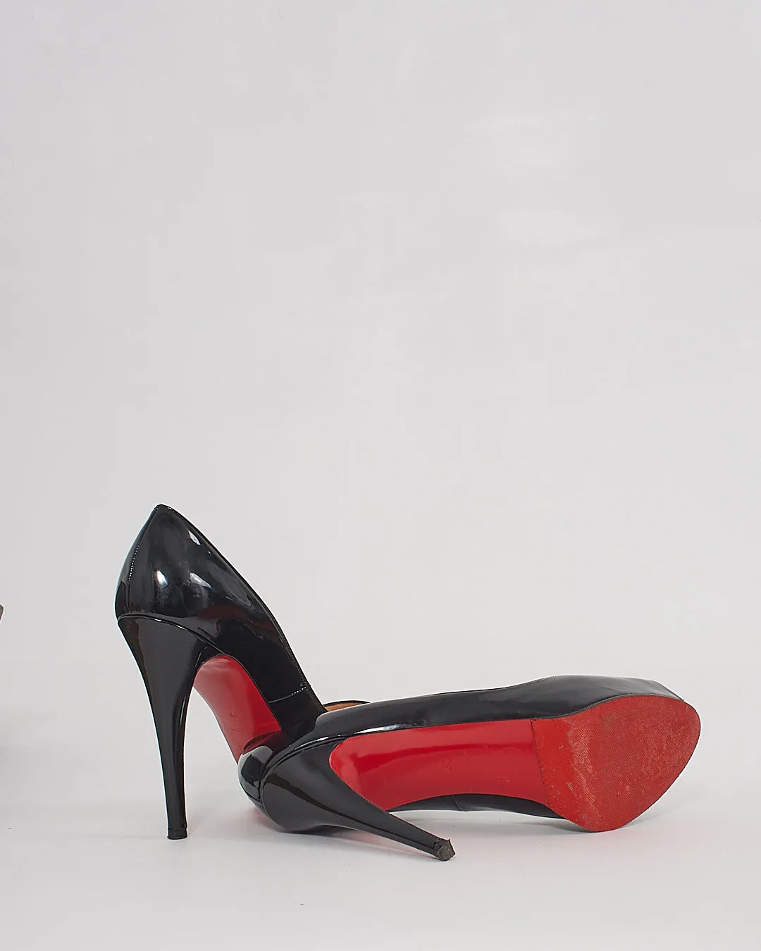 Christian Louboutin Black Patent Very Prive 120mm Pumps - 39