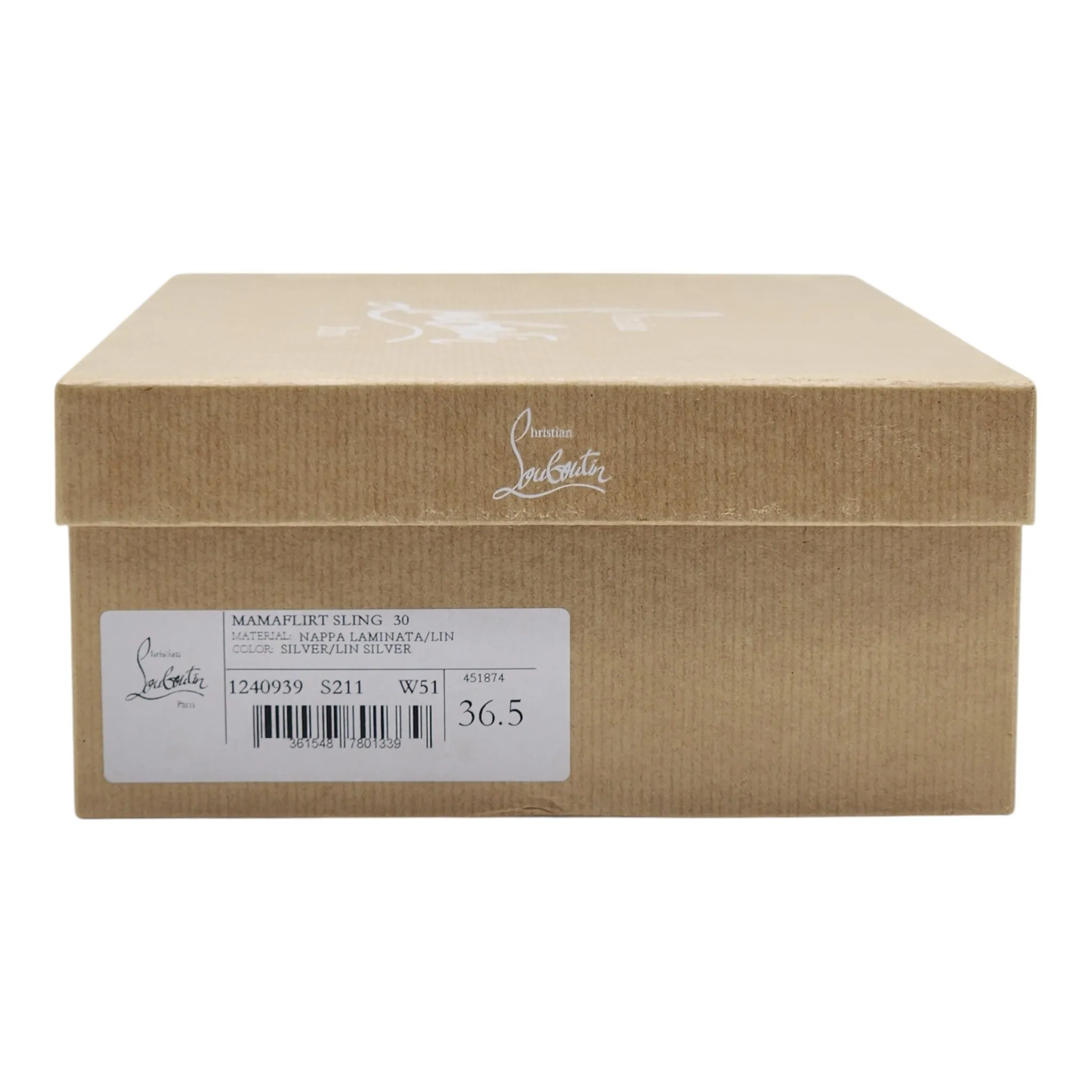 Christian Louboutin Mamaflirt Sling Pumps 30mm - Leather - Silver 36.5