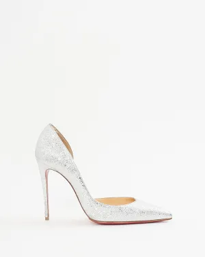 Christian Louboutin Silver Sparkle Kate Pumps - 37