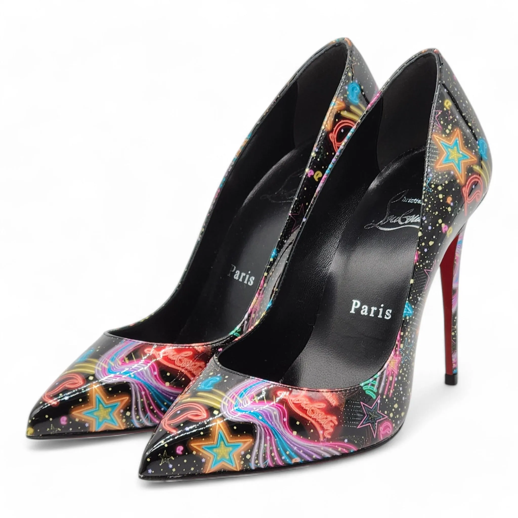 Christian Louboutin Viva Las Vegas Kate Pumps 100mm - Patent Leather - Black 36