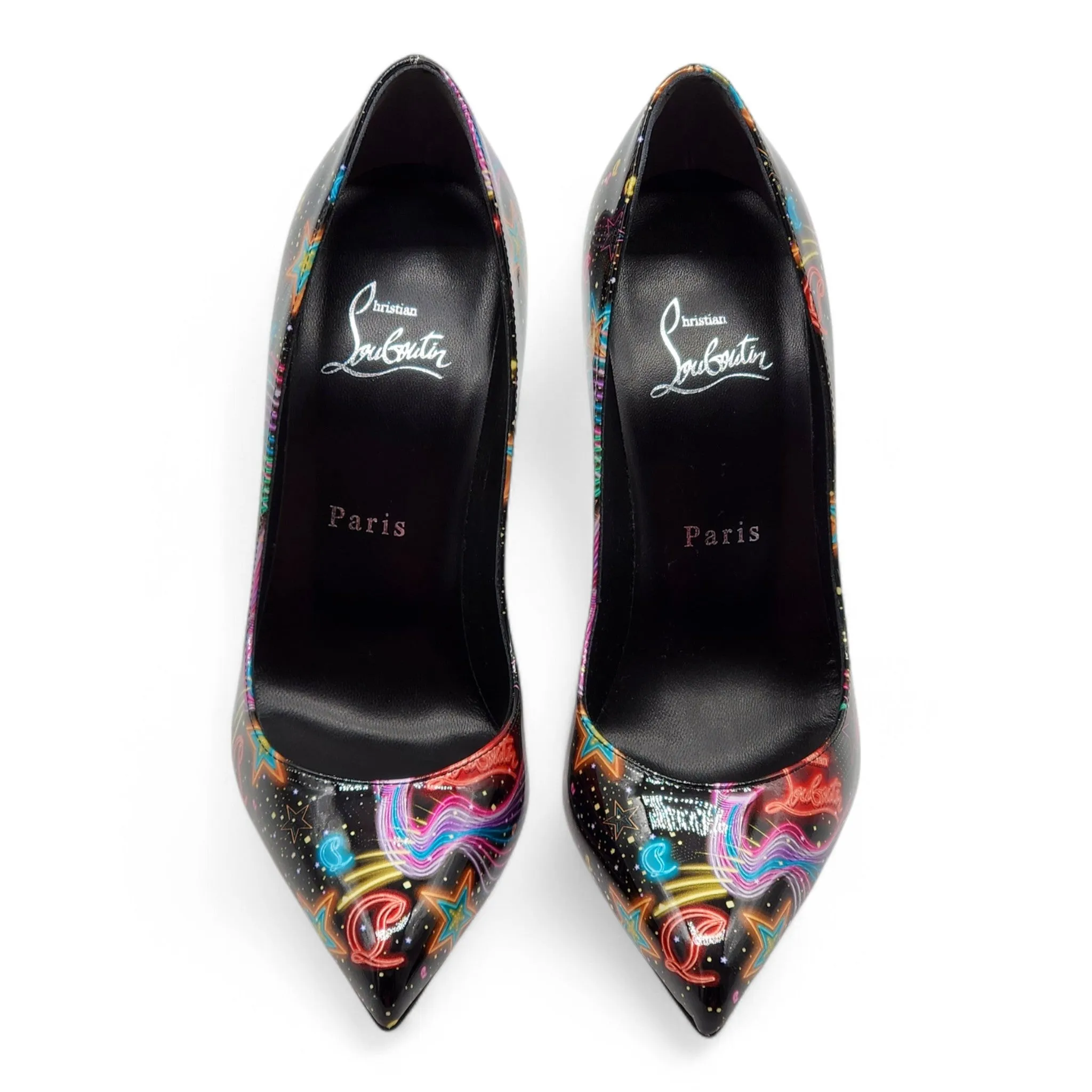 Christian Louboutin Viva Las Vegas Kate Pumps 100mm - Patent Leather - Black 37