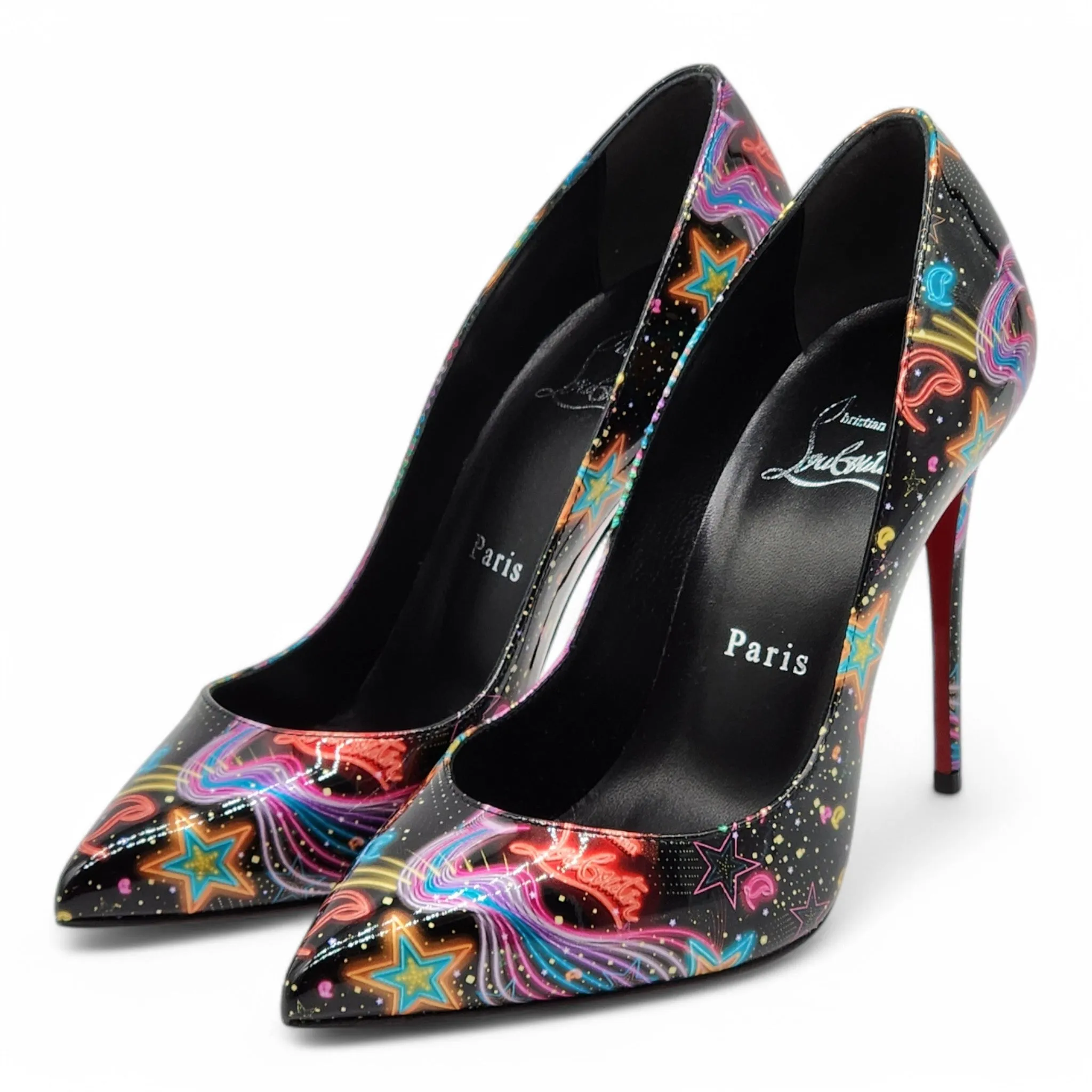 Christian Louboutin Viva Las Vegas Kate Pumps 100mm - Patent Leather - Black 37