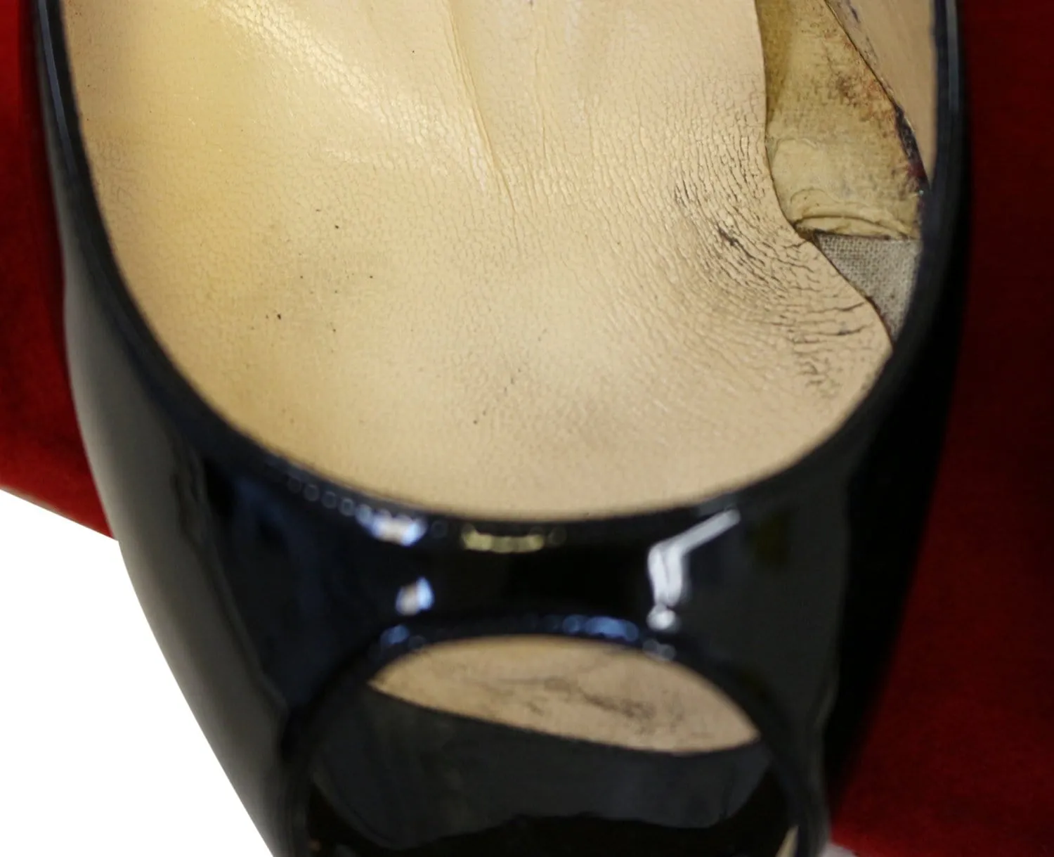 Christian Louboutin Women's Black Peep Toe Pumps
