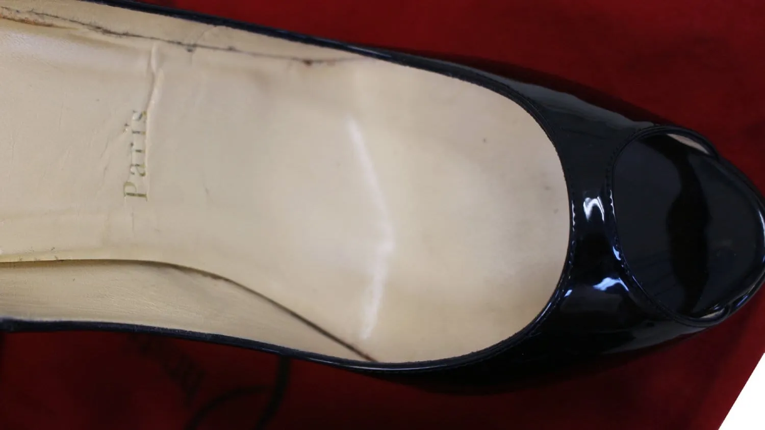 Christian Louboutin Women's Black Peep Toe Pumps