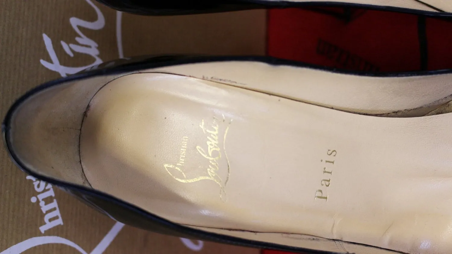 Christian Louboutin Women's Black Peep Toe Pumps