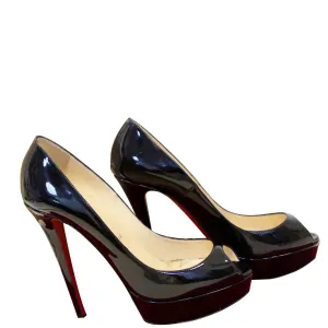 Christian Louboutin Women's Black Peep Toe Pumps