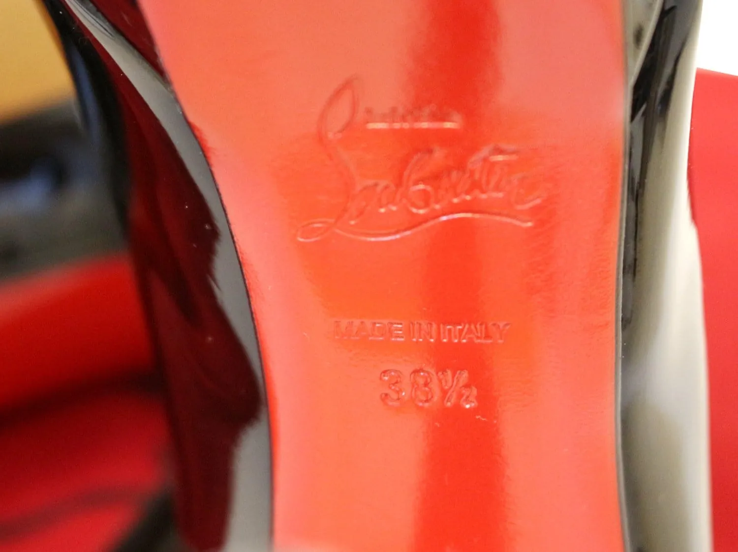 Christian Louboutin Women's Black Peep Toe Pumps
