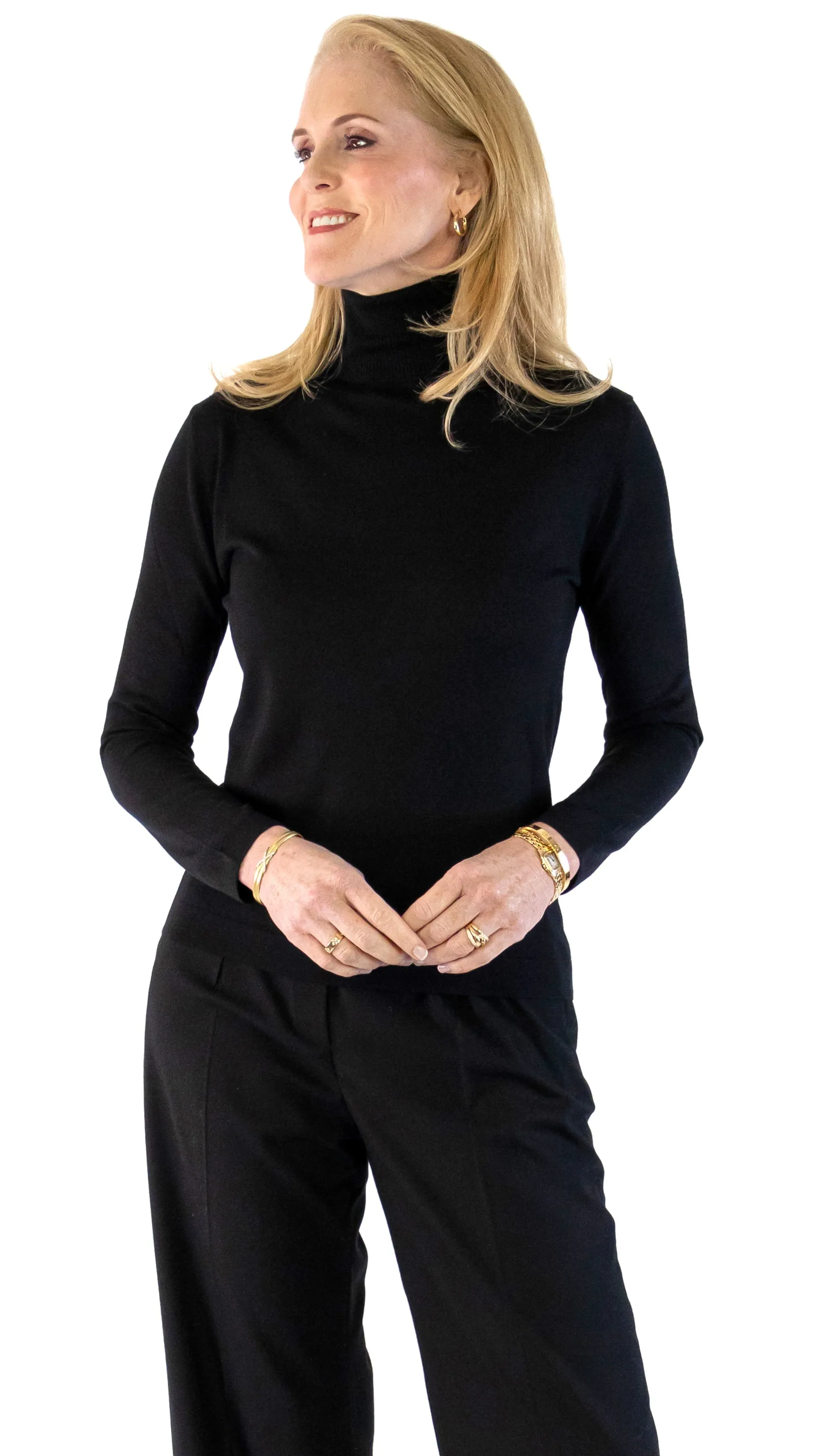 Classic Turtleneck Sweater - Black