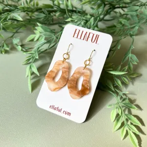 Coffee Marble Donut Earrings