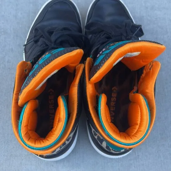 Converse ERX 260 basketball shoes MID Black/Teal Animal Pack DON C M 8.5 / W 10