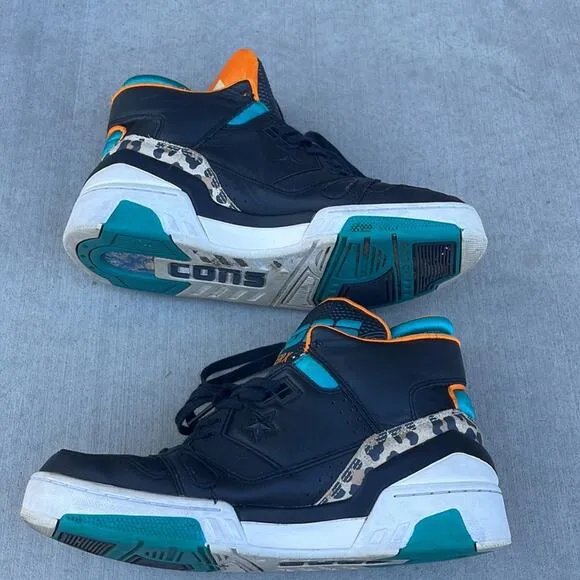 Converse ERX 260 basketball shoes MID Black/Teal Animal Pack DON C M 8.5 / W 10
