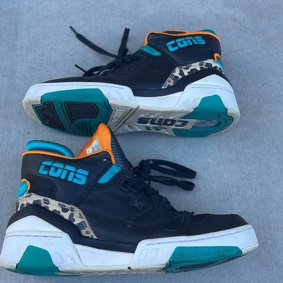 Converse ERX 260 basketball shoes MID Black/Teal Animal Pack DON C M 8.5 / W 10