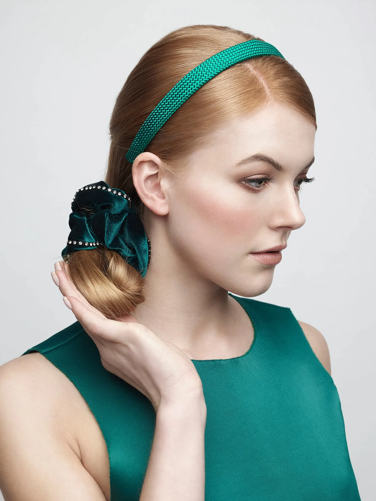 Cord 1.5 cm Green Headband
