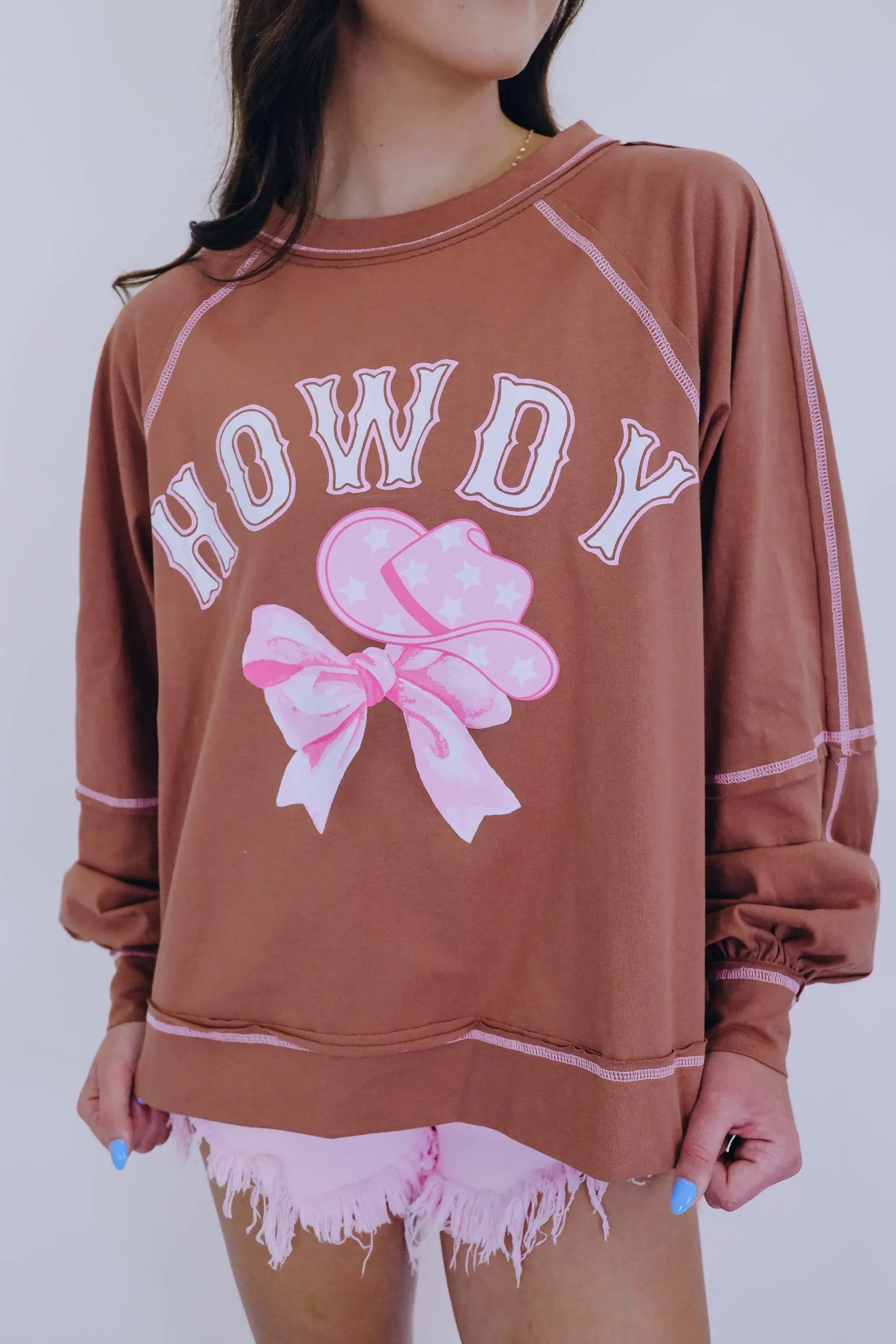 Cowgirl "Howdy" Graphic Hi-Low Top