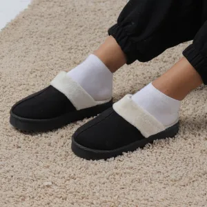 Cozy Cloud Winter Slides - Black