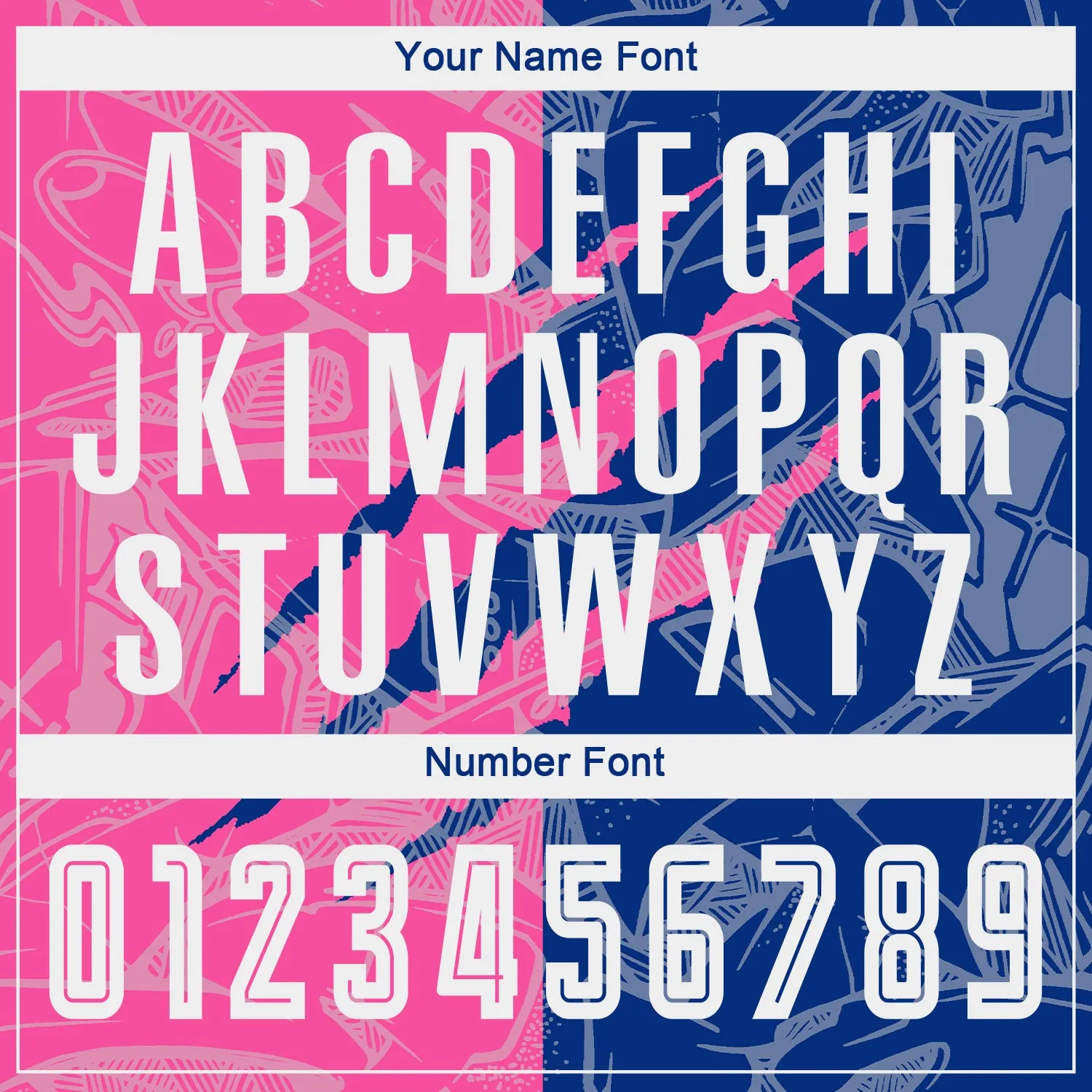 Custom Graffiti Pattern Pink-Royal Scratch Sublimation Soccer Uniform Jersey