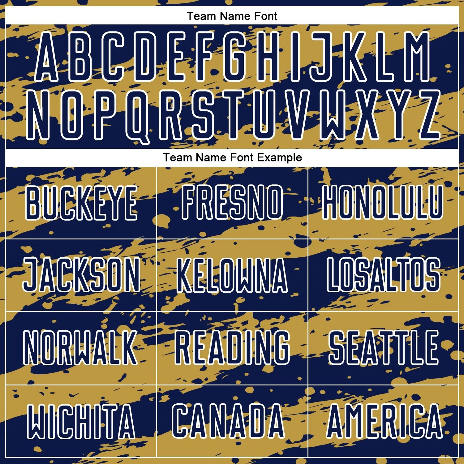 Custom Navy Old Gold-White Splash Sublimation Soccer Uniform Jersey