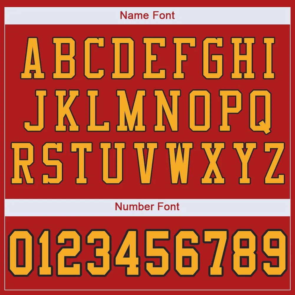 Custom Scarlet Gold-Black Mesh Authentic Football Jersey
