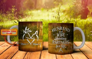 Customize Name Mug For Hunting Lover Couple