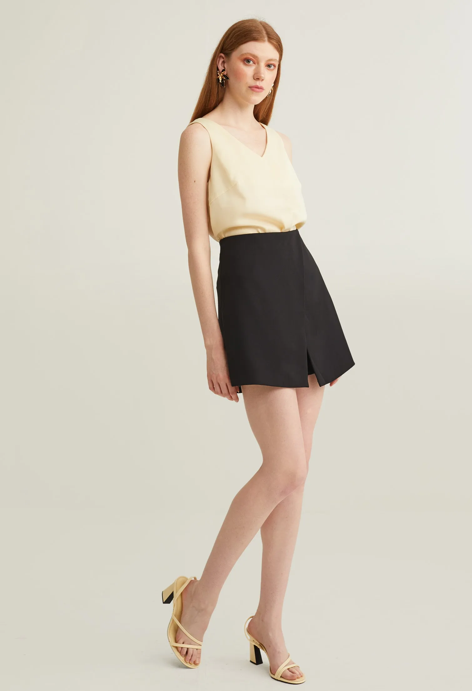 Cutesy Faux Wrap Skort