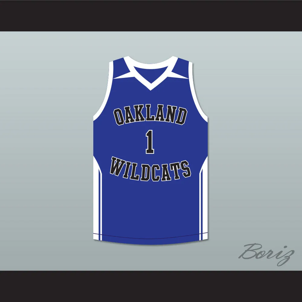 Damian Lillard 1 Oakland High School Wildcats Blue Basketball Jersey