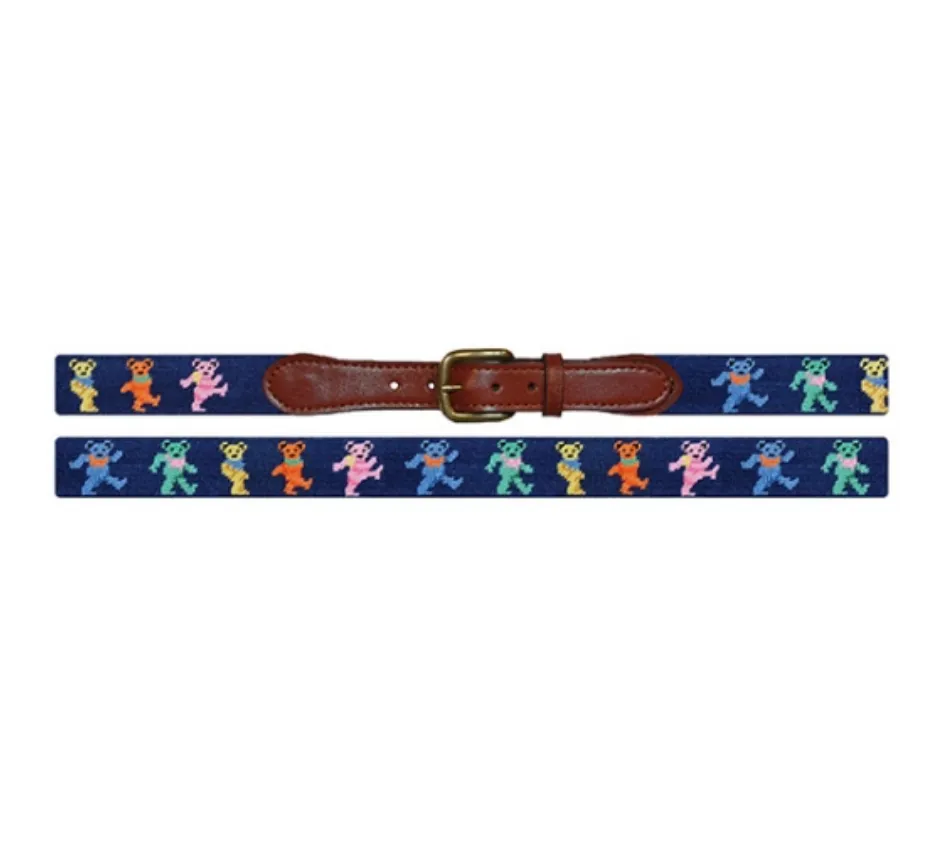 Dancing Bears Needlepoint Belt