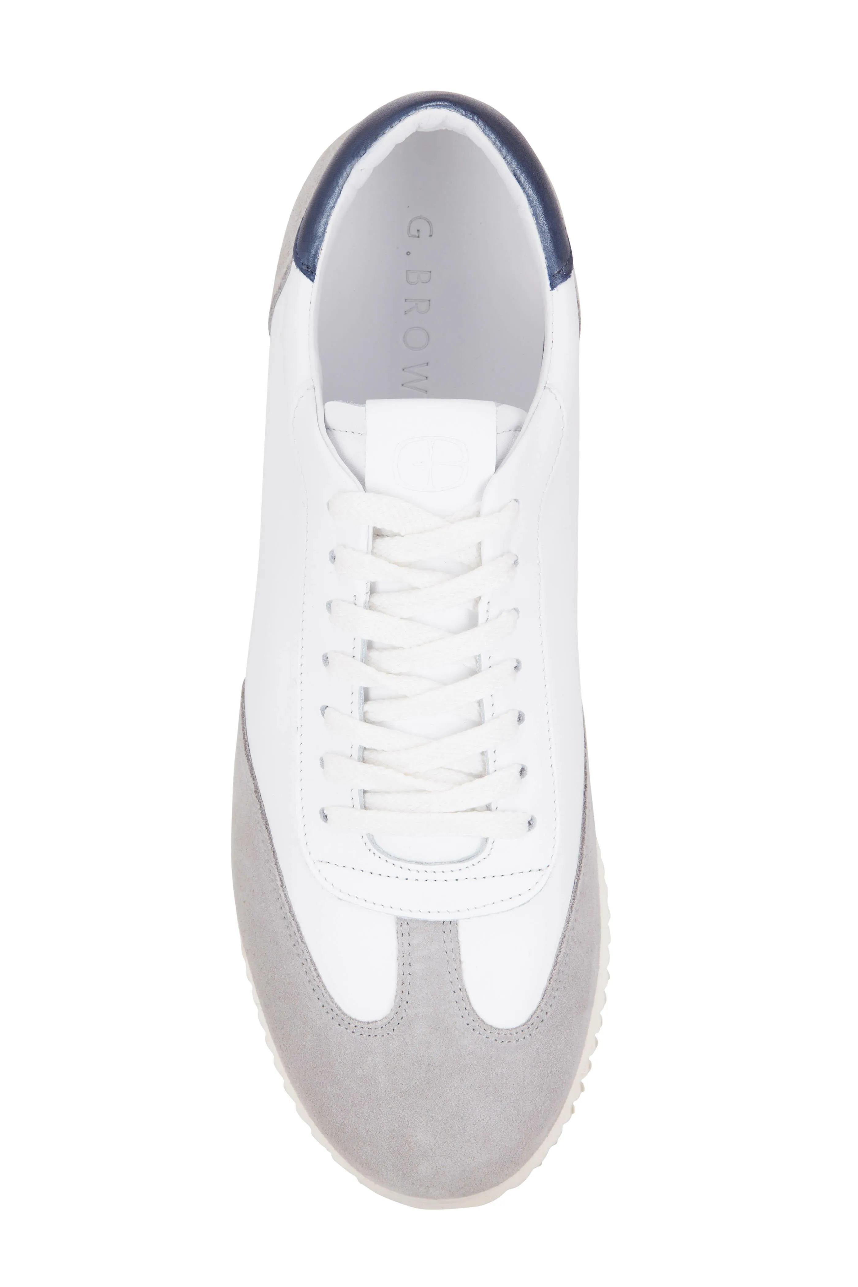 Dash Leather & Suede Sneaker - White&Gray