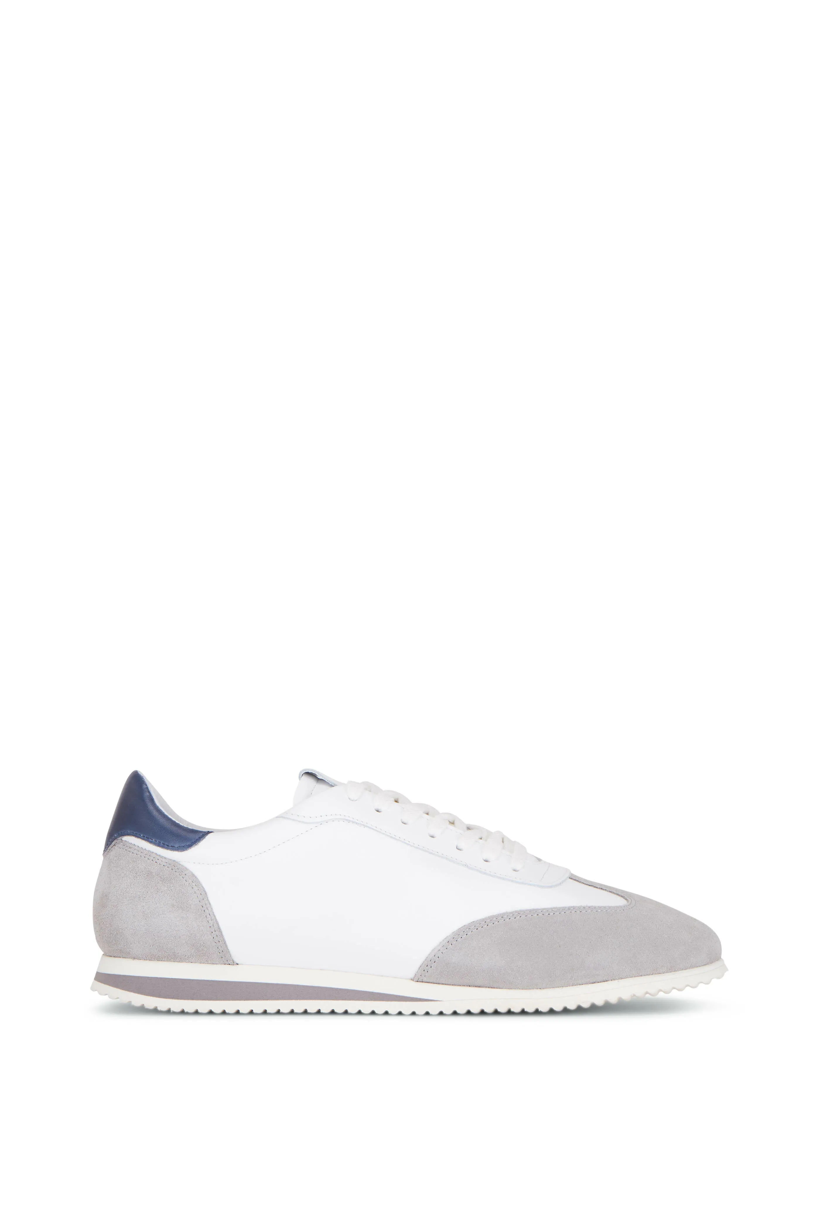 Dash Leather & Suede Sneaker - White&Gray
