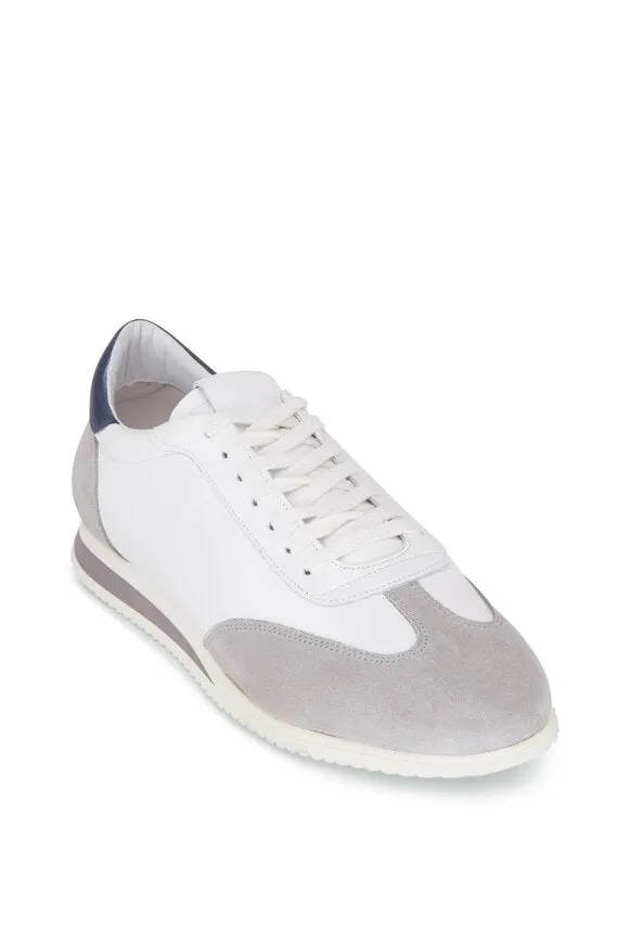 Dash Leather & Suede Sneaker - White&Gray