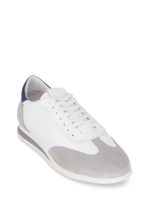 Dash Leather & Suede Sneaker - White&Gray
