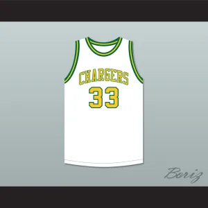 David Thompson 33 Crest High School Chargers White Basketball Jersey 2