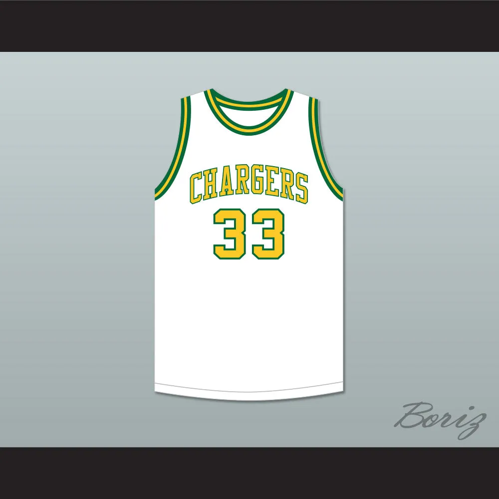 David Thompson 33 Crest High School Chargers White Basketball Jersey 2