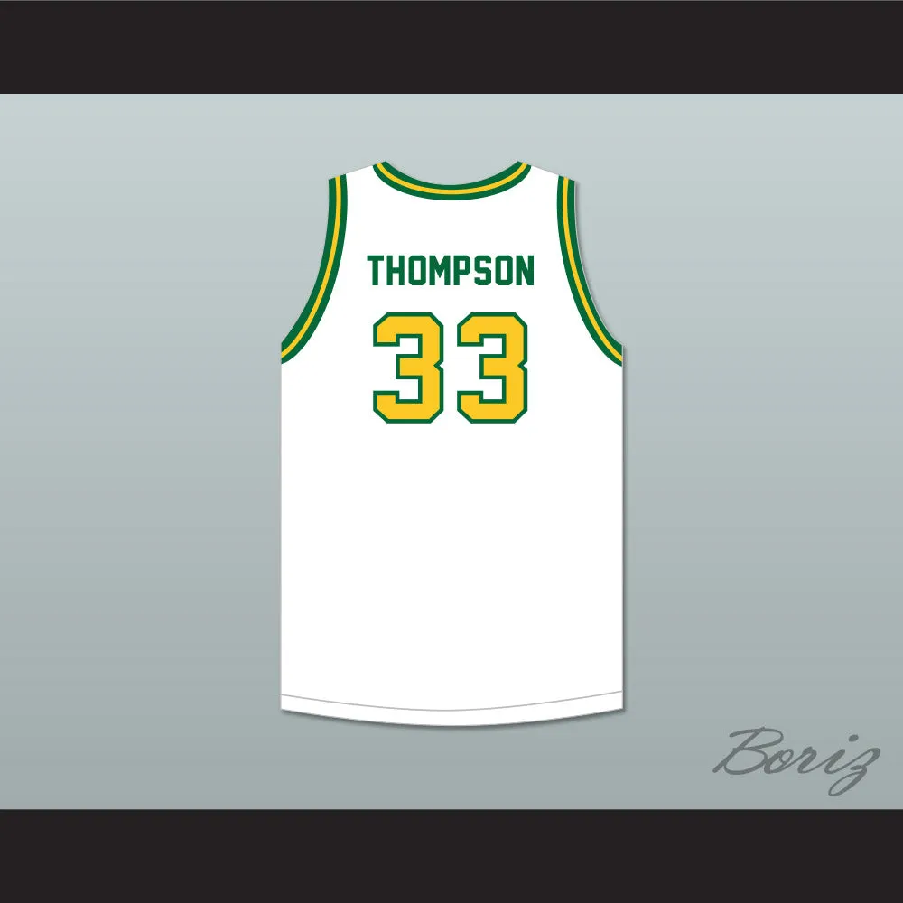 David Thompson 33 Crest High School Chargers White Basketball Jersey 2