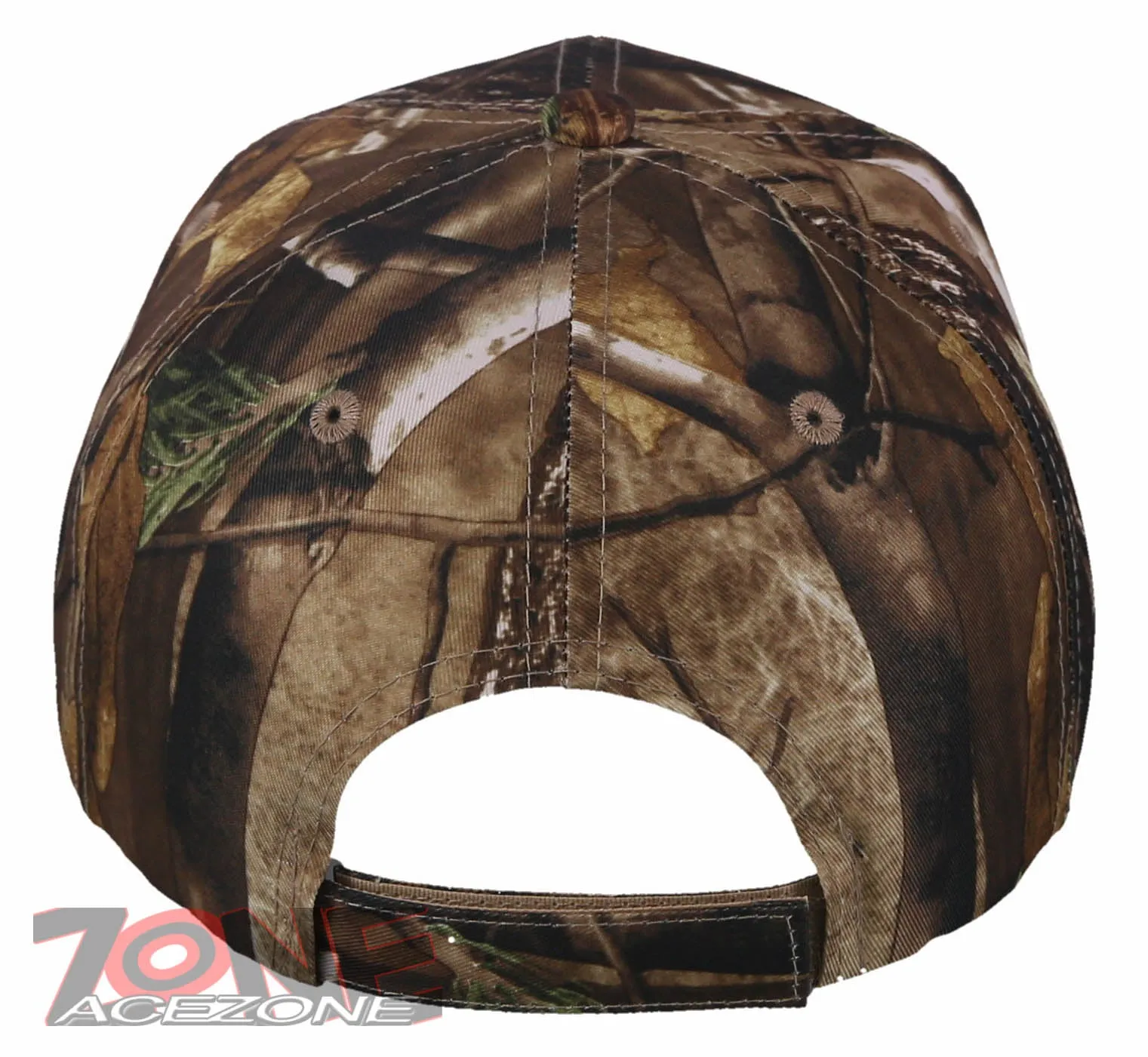 DEER HUNTING FAUX VISOR LEATHER BASEBALL CAP HAT CAMO