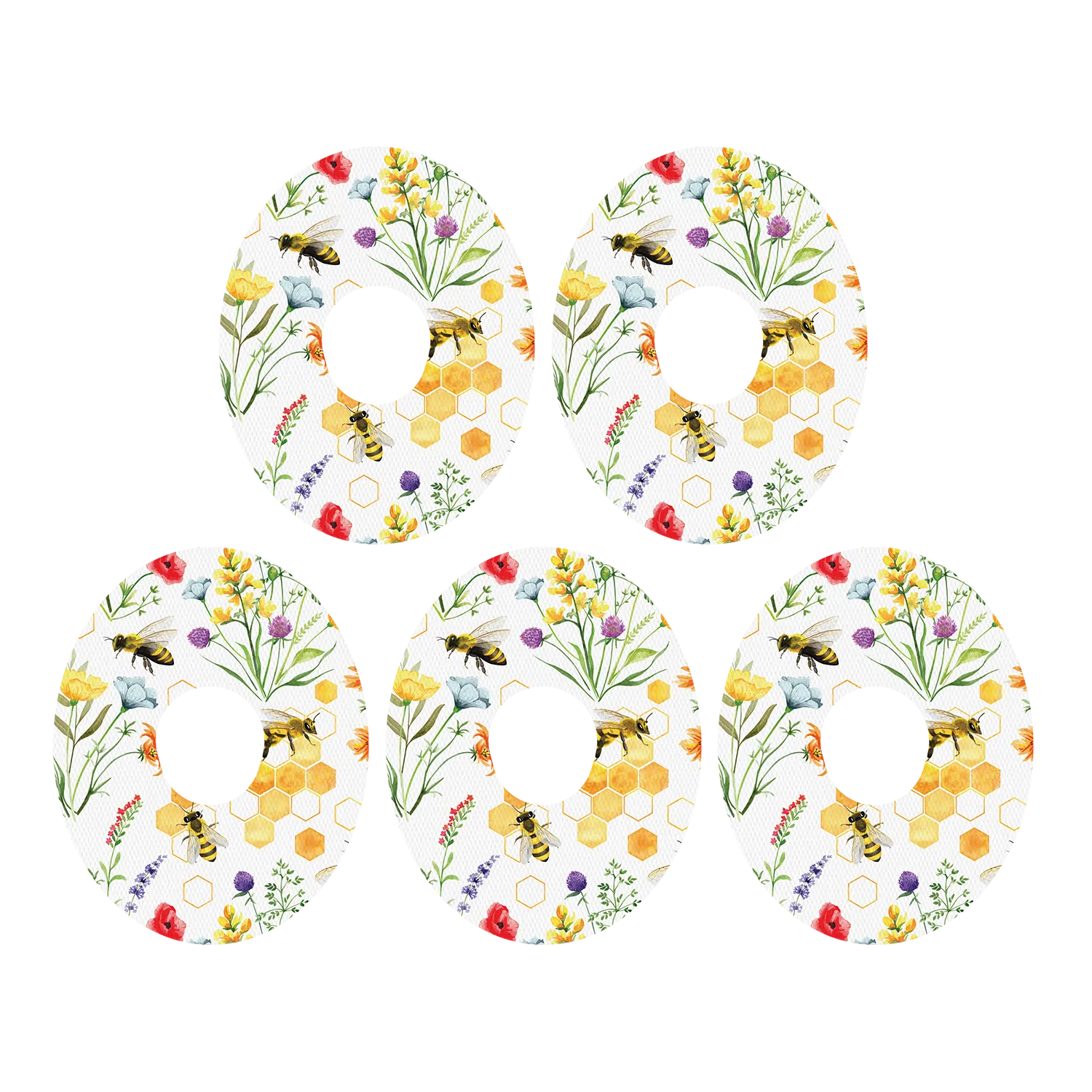 Dexcom Bees and Flowers Design Patches