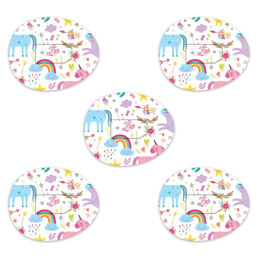 Dexcom Pastel Unicorns Design Patches