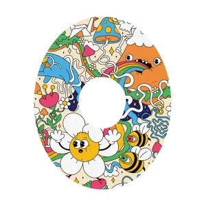 Dexcom Psychadelic Doodles Design Patches