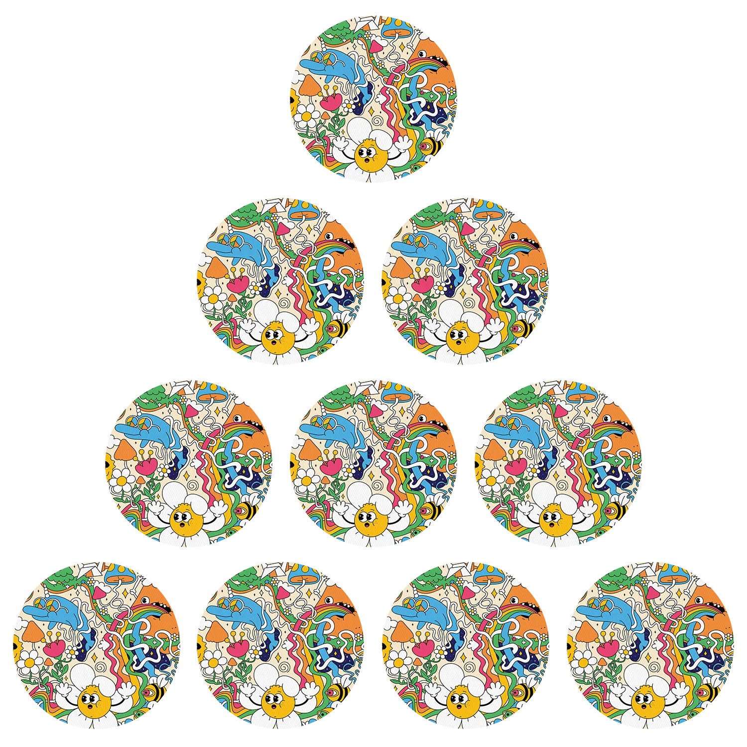 Dexcom Psychadelic Doodles Design Patches