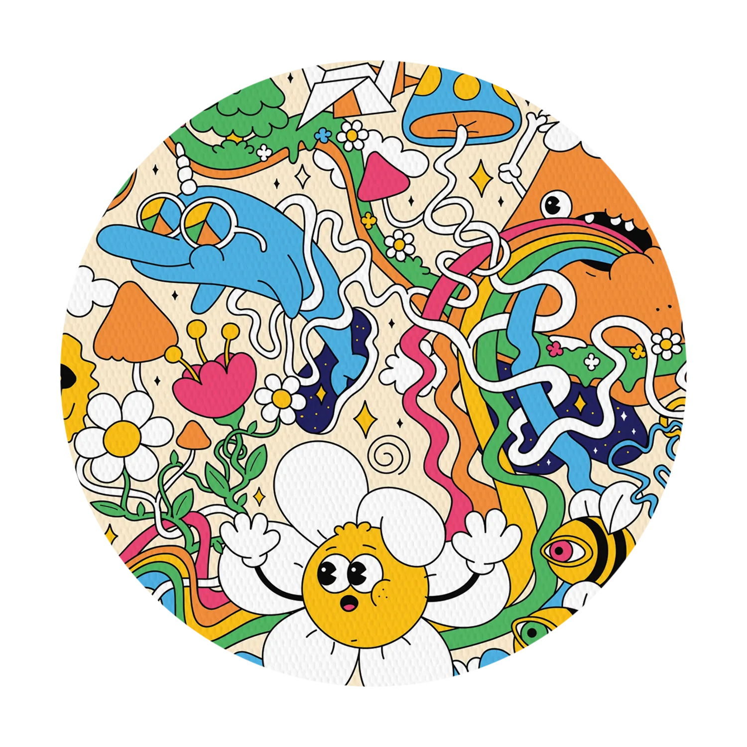 Dexcom Psychadelic Doodles Design Patches