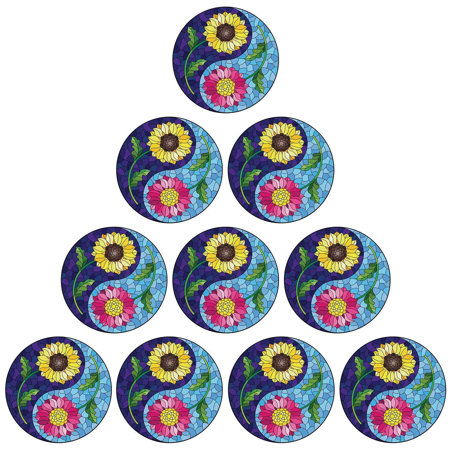 Dexcom Stained Glass Flowers Design Patches