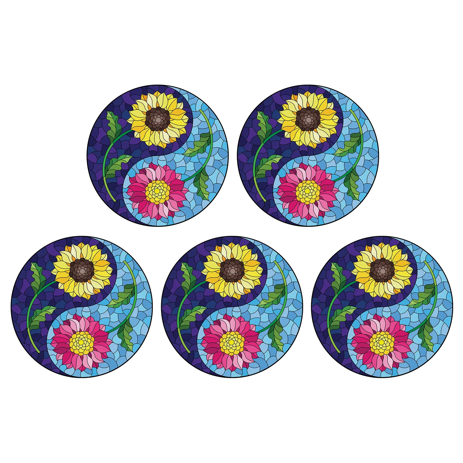 Dexcom Stained Glass Flowers Design Patches