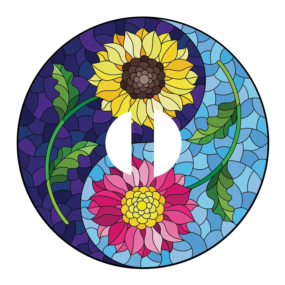 Dexcom Stained Glass Flowers Design Patches