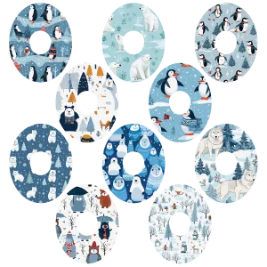 Dexcom Winter Animals Mix Design Patches