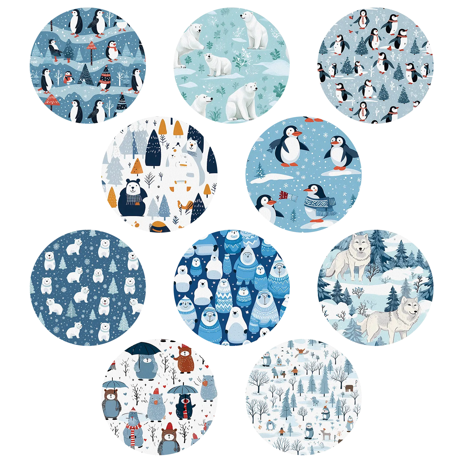 Dexcom Winter Animals Mix Design Patches