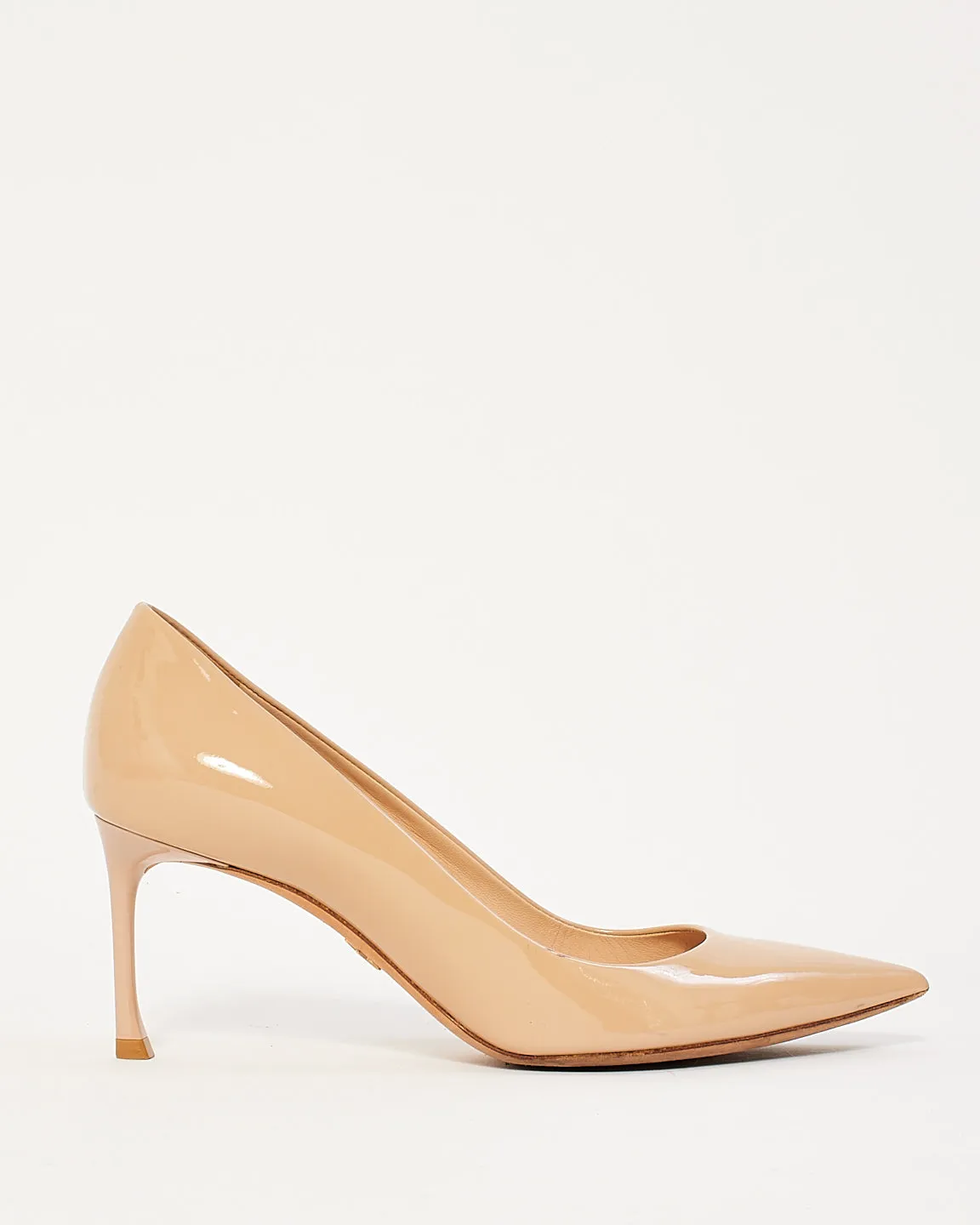 Dior Beige Patent Leather Point Toe Pumps - 36